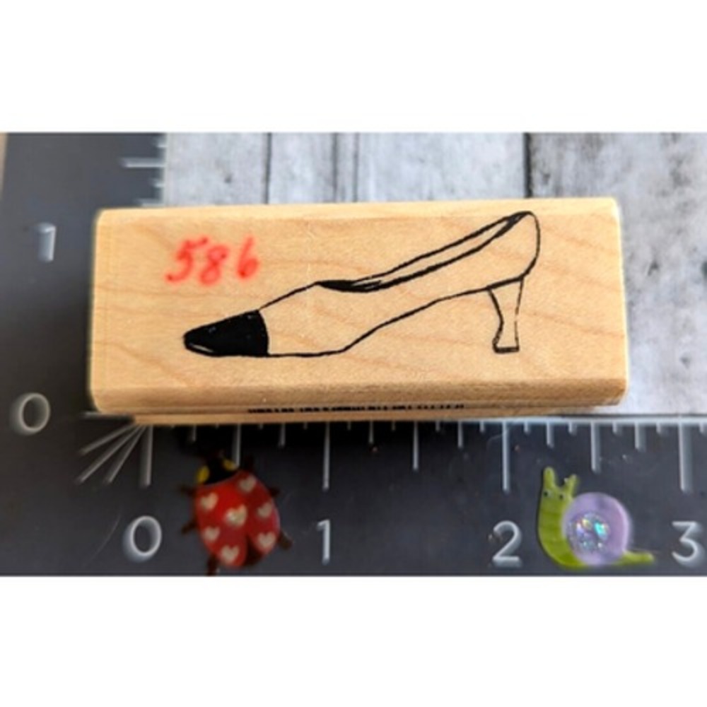 Inkadinkado Dress Shoe 8476 Rubber Stamp Wood #E117